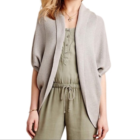 Sunday in Brooklyn Temesa Cropped Gray Cardigan from Anthropologie - Picture 3 of 6